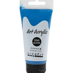 Akrylmaling Pigment Art, halvblank, dækkende, Cyan blue , 75ml