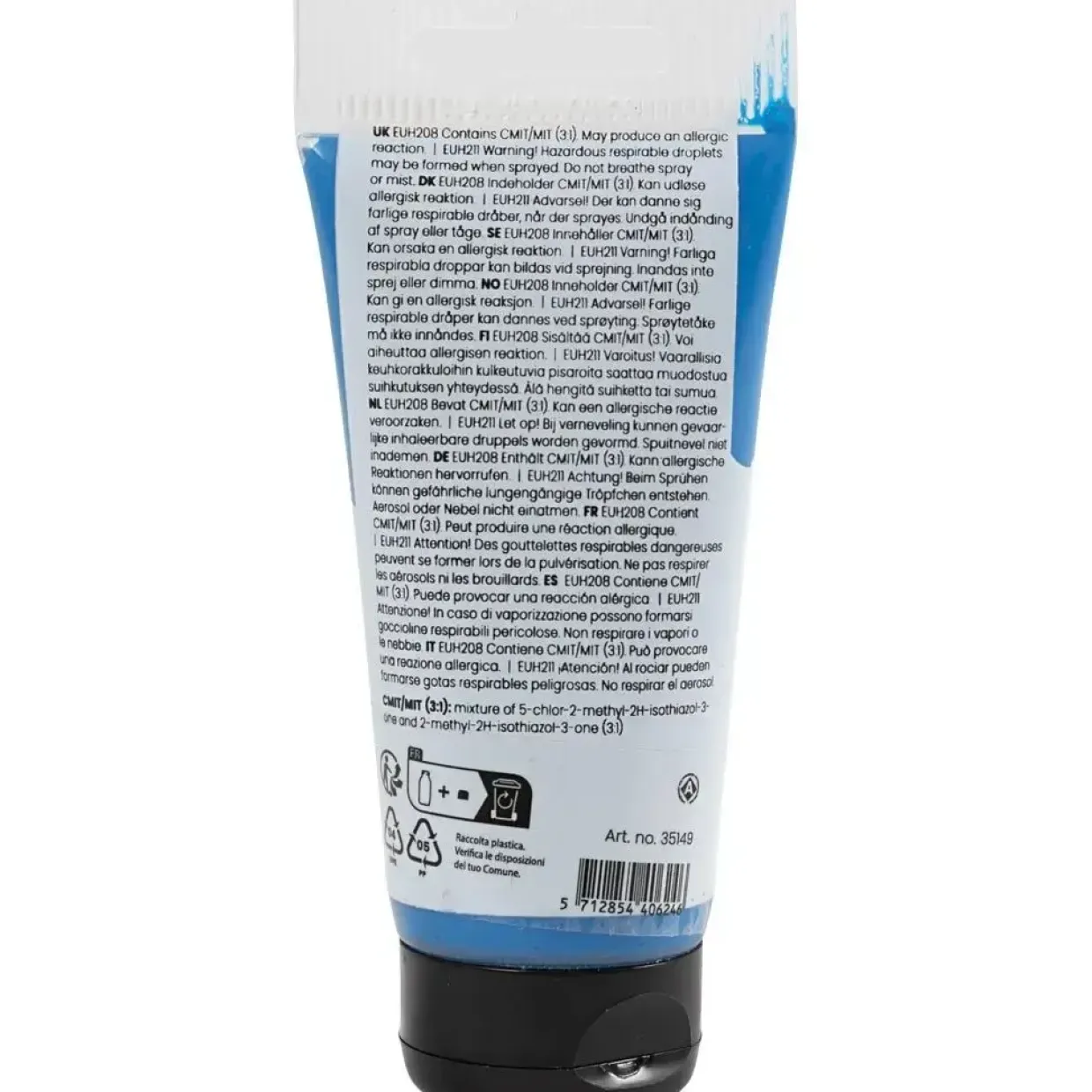 Akrylmaling Pigment Art, halvblank, dækkende, Cyan blue , 75ml