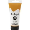Akrylmaling Pigment Art, halvblank, dækkende, Yellow ochre, 75ml