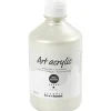 Akrylmaling Pigment Art, halvblank, dækkende sølv, 500ml