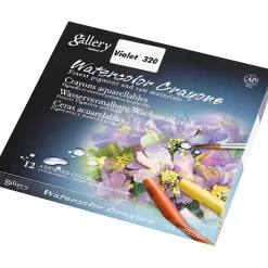 Akvarelkridt - Gallery - Violet (320) - 8 mm - 9,3 cm - 12 stk