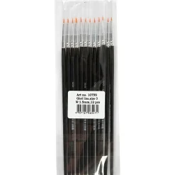 Akvarelpensel Gold Line Pensler, nr. 0 , B: 3,0mm, rund, 12stk.