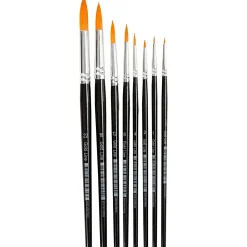 Akvarel pensler Gold Line Pensler, nr. 0-22 , B: 1,5-8 mm, rund, 8ass.