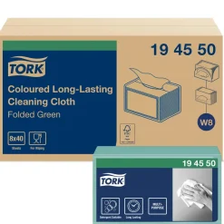 Allround klud - Tork - 194550 - Premium - W8 - SmallPack - grøn - 320 klude