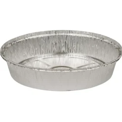 Aluminiumsform 23x23x4,8cm Ø23cm sølv 1300 ml rund - 300 stk