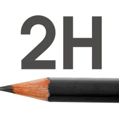 Art Design tegneblyanter, dia. 6,9 mm, mine: 1,8 mm, hårhed: 2H, 12stk.