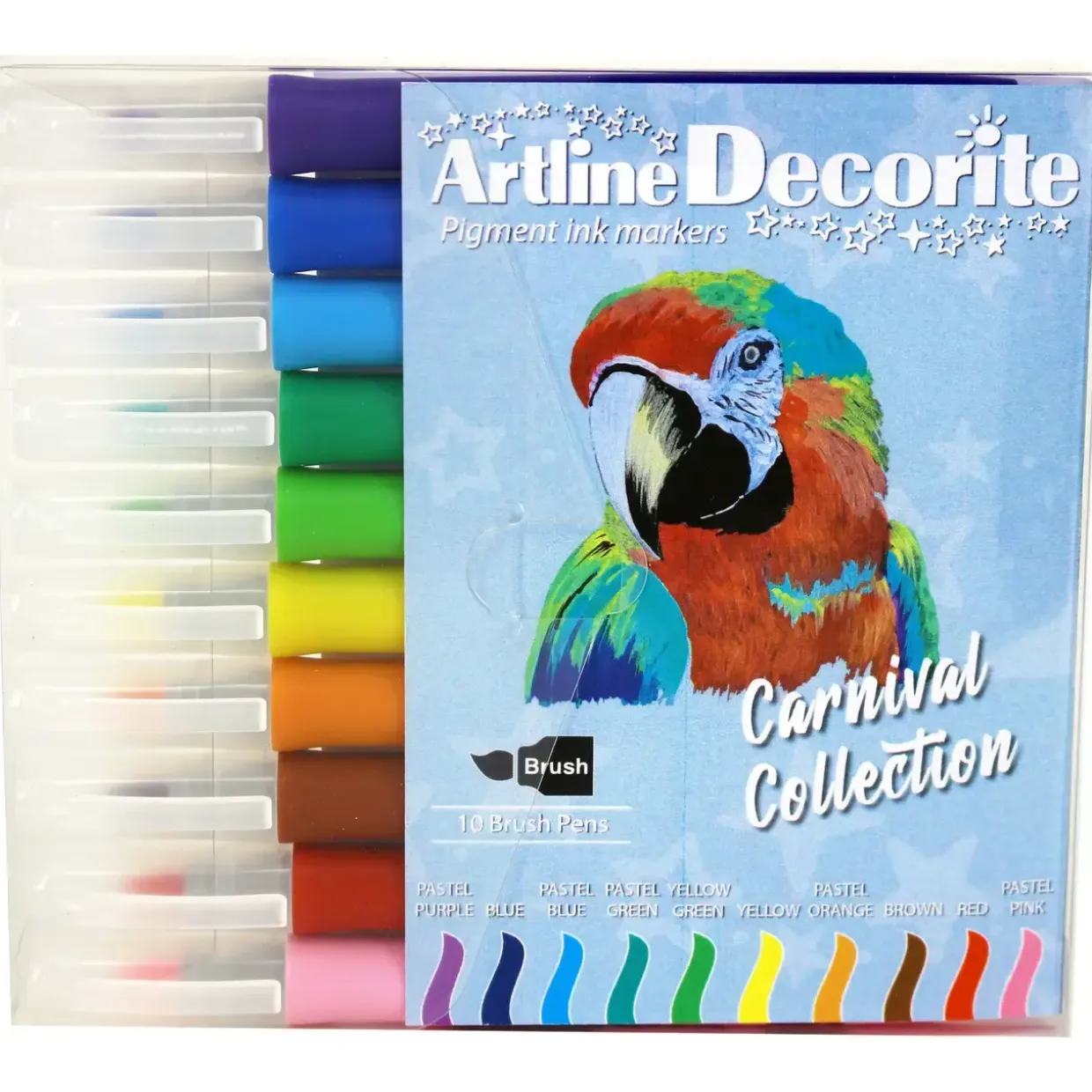 Artline Decorite brush pastel 10-pack