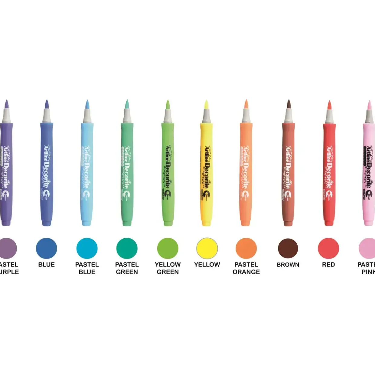 Artline Decorite brush pastel 10-pack
