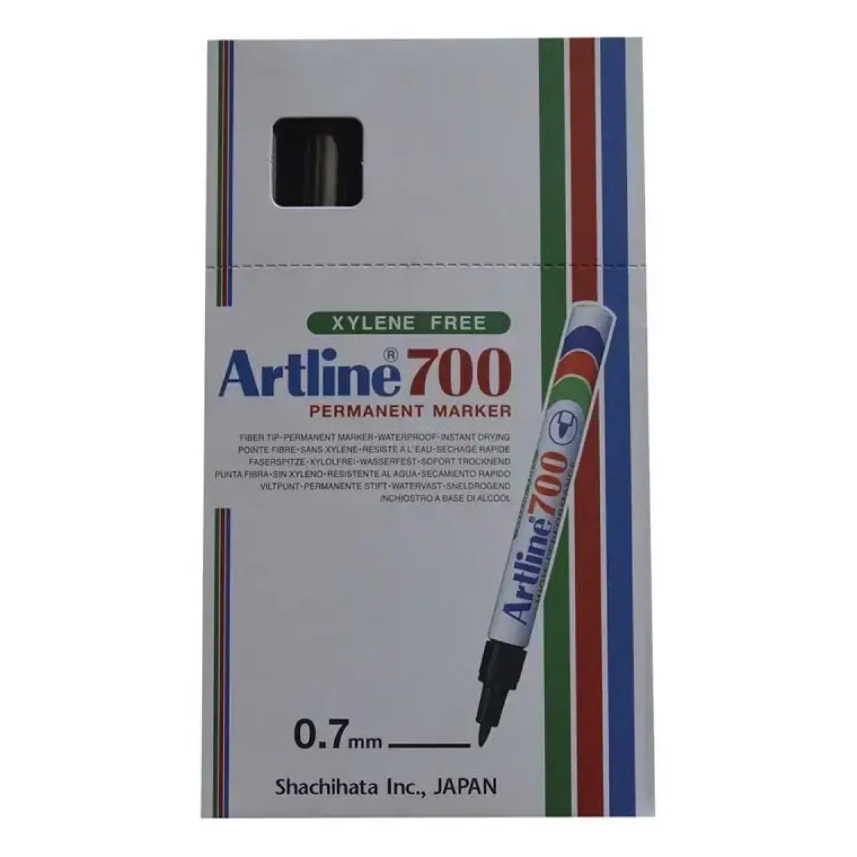 Artline 700 Permanent Marker - Sort 0,7 mm - 12 stk