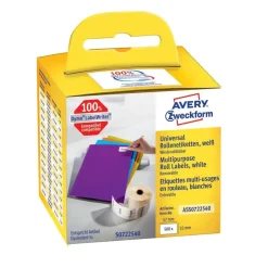 Avery aftagelig etiket på rulle 57x32mm (500)