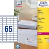 Avery etiketter L7651-H - Laser etiketter 65 pr. ark 38,1 x 21,2 mm - 100 ark