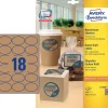 Avery etiketter L7103-25 - Natur produkt etiketter oval 63,5 x 42,3 mm - 360 stk