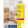 Avery etiketter m BlockOut hvid 199,6x289,1mm 100 ark á 1stk