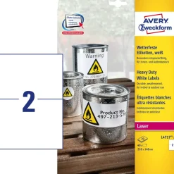 Avery Etiketter stærke hvide 210x148mm - 20ark