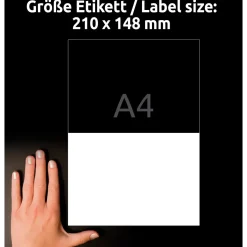 Avery stærk Polyester etiket 210x148mm (40)