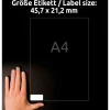 Avery stærk Polyester etiket 5,7x21,2mm (960)