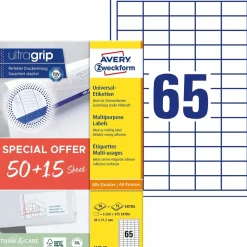 Avery Universaletiketter 38x21,2mm Promotion (4225)