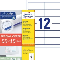 Avery Universaletiketter 97x42,3mm Promotion (780)
