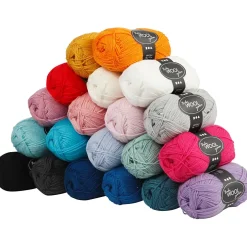 Babygarn længde 172 meter assorteret farver NM 14/4 | 20 x 50 gram