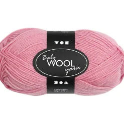 Babygarn længde 172 meter mørk rosa NM 14|4 - 50 gram