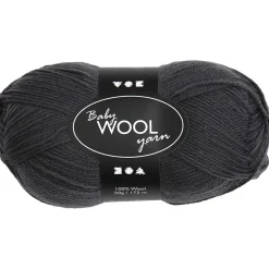 Babygarn mørk grå længde 172 meter NM 14|4 - 50 gram
