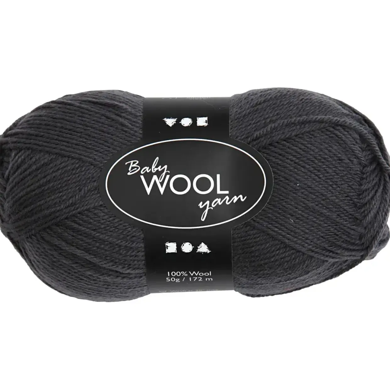 Babygarn mørk grå længde 172 meter NM 14|4 - 50 gram