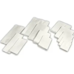 Bagerpose 10 kg med sidefals hvid 310/90 x 535 mm - 250 stk