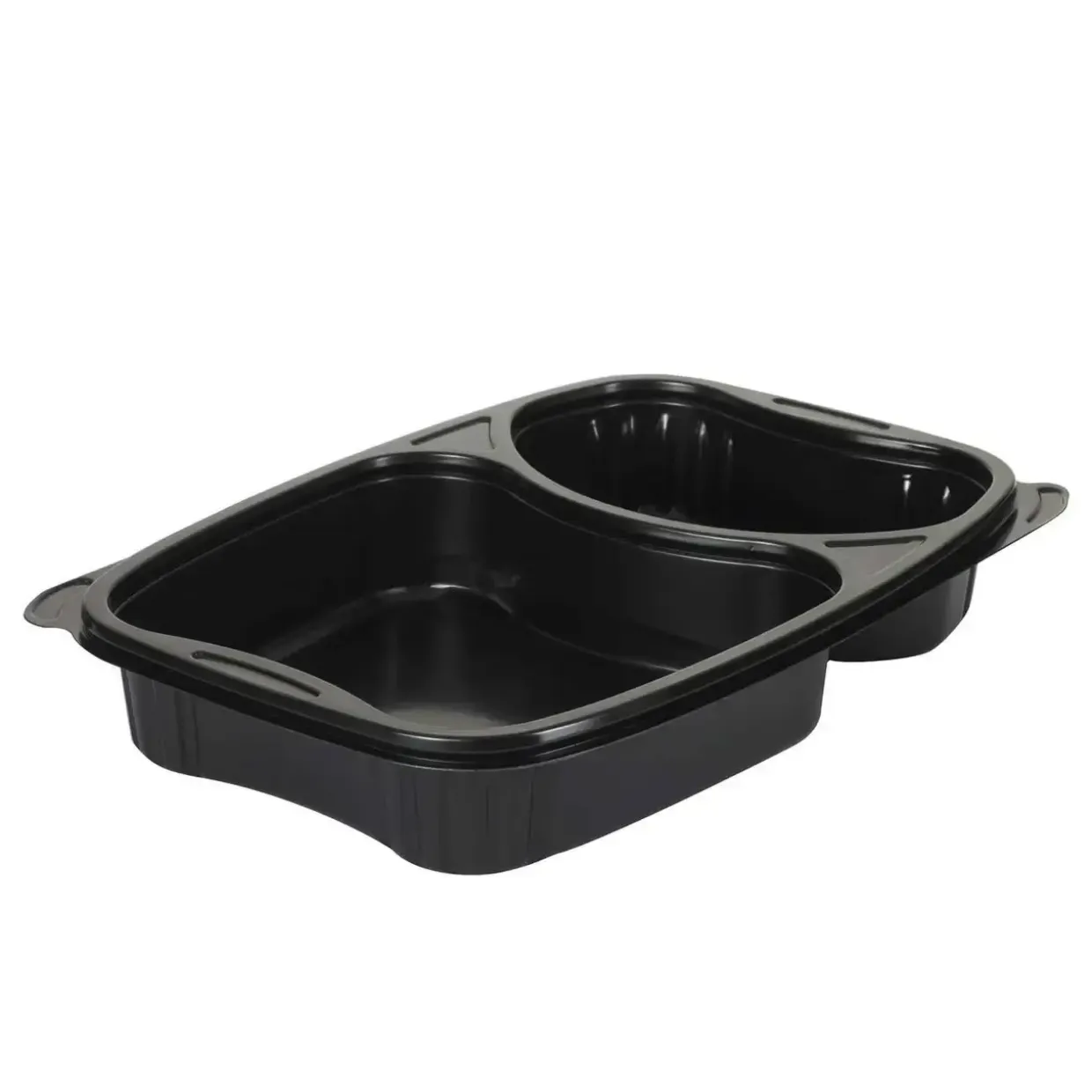 Bakke Bistro 2-rum 580/330 ml 254x174x42 mm PP Sort - 6 ps x 50 stk/krt