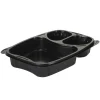 Bakke Bistro 3-rum 254x174x42 mm PP Sort - 6 ps x 50 stk/krt