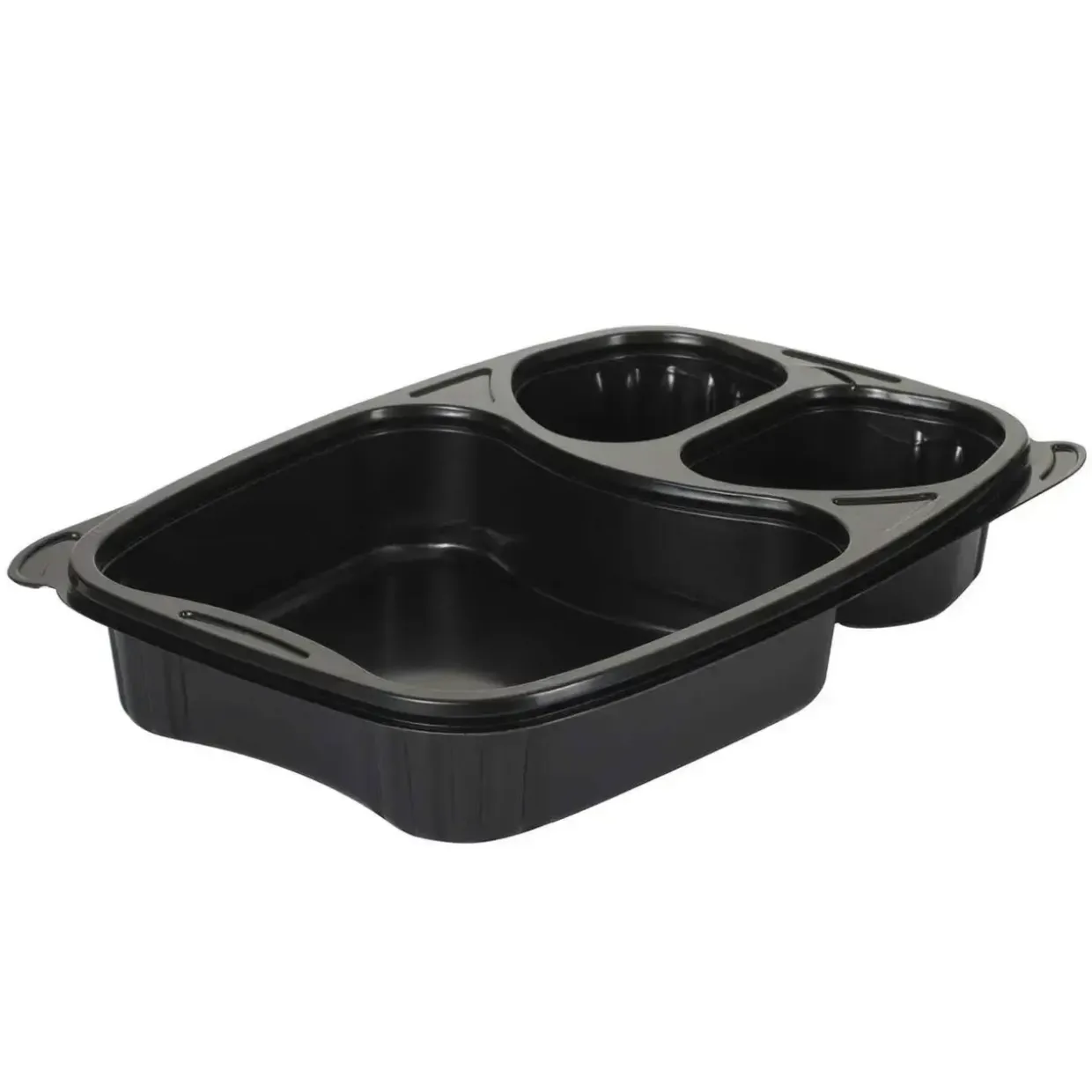 Bakke Bistro 3-rum 254x174x42 mm PP Sort - 6 ps x 50 stk/krt