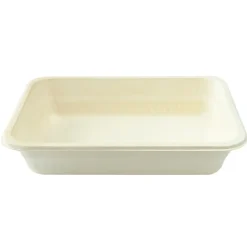 Bakke 1-rum Firkantet 1300ml L227xB178xH45mm Træfibermasse Hvid - 2 ps x 90 stk/krt