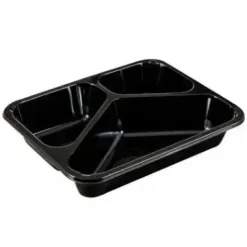 Bakke 3-rum 2227-3F 200/285/520 ml 227x178x43 mm CPET Sort - 420 stk/krt