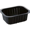 Bakke 1-rum 1/8 GN 470 ml 138x114x53 mm PP Sort - 300 stk/krt