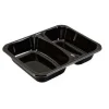 Bakke 2-rum 2227-2K 450/610 ml 227x178x43 mm CPET Sort - 360 stk/krt
