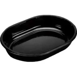 Bakke 1-rum 1000 ml 238x176x40 mm Oval PP Sort - 240 stk/krt