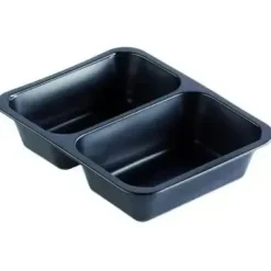 Bakke 2-rum 227x178x50 mm Caterline 645/540 ml PP Sort - 216 stk/krt