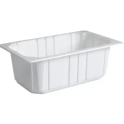 Bakke, 26,5x16,2x10cm, 2600 ml, hvid, PP, 1-rums, 1/4 GN - 136 stk
