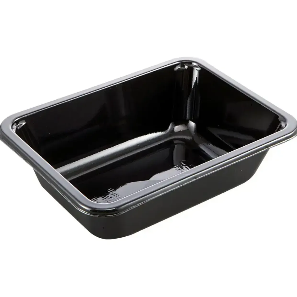 Bakke, 17,1x12,7x5cm, 665 ml, sort, CPET, 1-rums, standard serie, biret - 696 stk