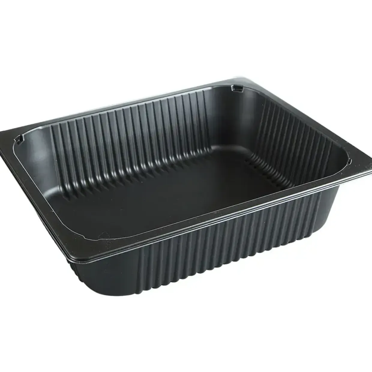 Bakke, 32,6x26,7x8cm, 4895 ml, sort, PP, 1-rums, 1/2 GN - 92 stk