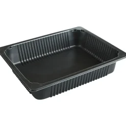 Bakke, 32,5x26,5x6,5cm, 4000 ml, sort, PP, 1-rums, 1/2 GN - 96 stk