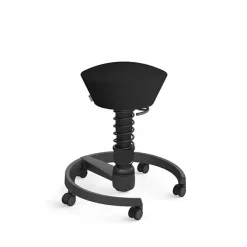 Balancestol - Swopper med hjul - Comfort+ - Sort - 520-660 mm siddehøjde