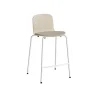 Barstol ADD Birk laminat, sæde i beige tekstil, hvide ben glans 10