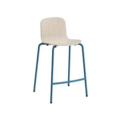 Bar stol ADD Hvidpigmenteret eg laminat, alugrå ben