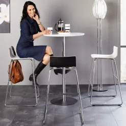 Barstol Cafe VII Sort laminat / Krom