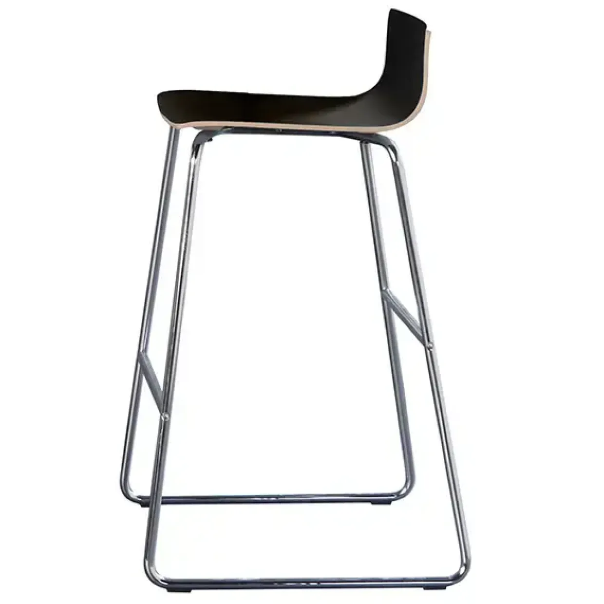 Barstol Cafe VII Sort laminat / Krom