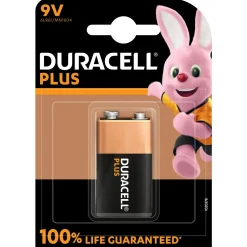 Batteri Duracell Plus Power 9V alkaline 1 stk. pr. pakke
