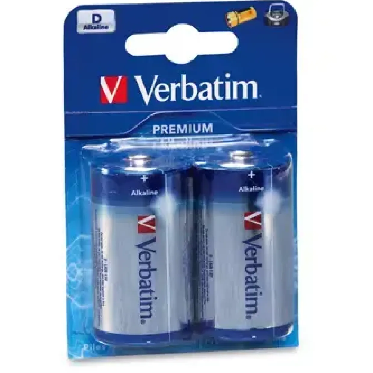 Batteri D Verbatim Alkaline LR20 1,5V - 2 stk