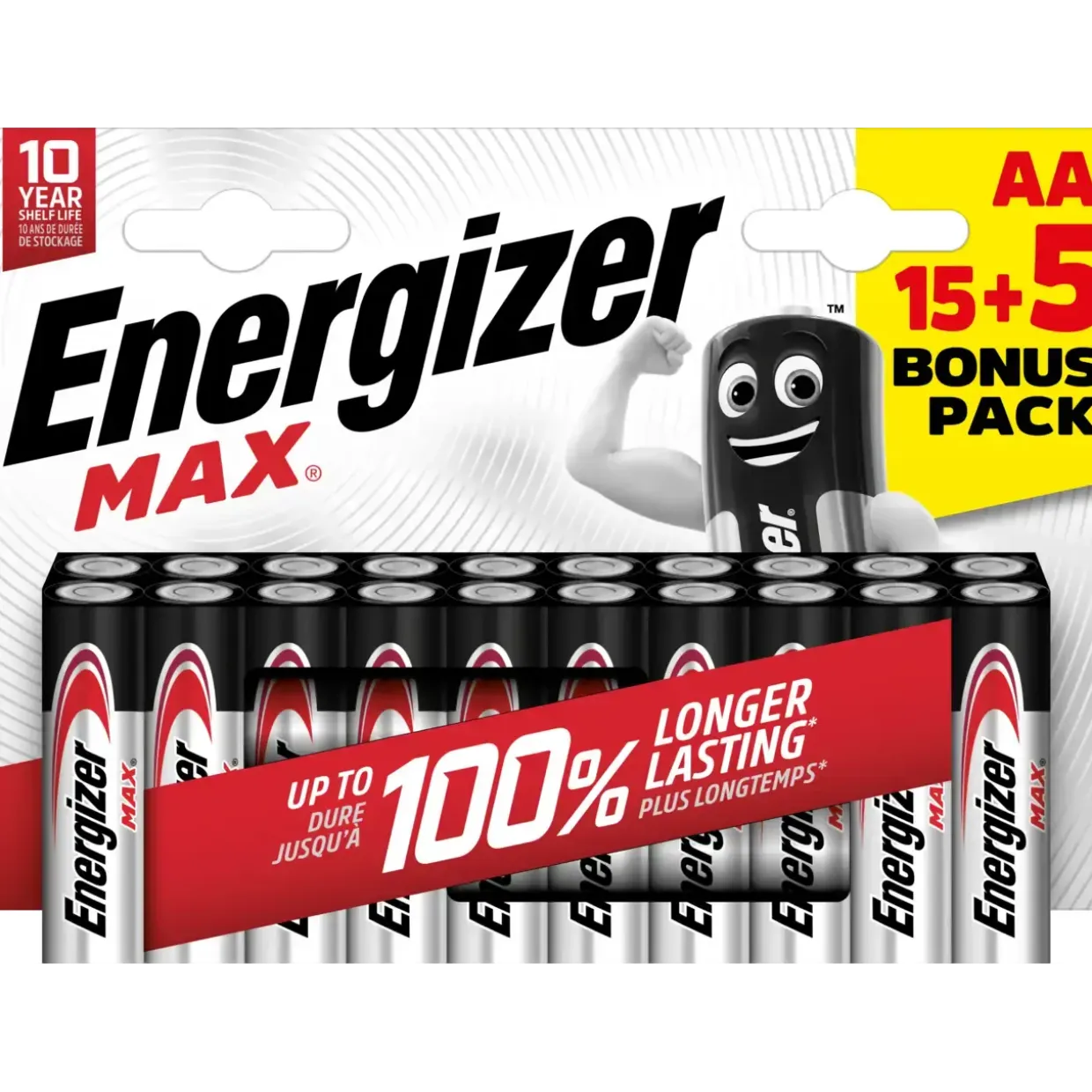Batterier – Energizer Max AA E91 – 20 stk