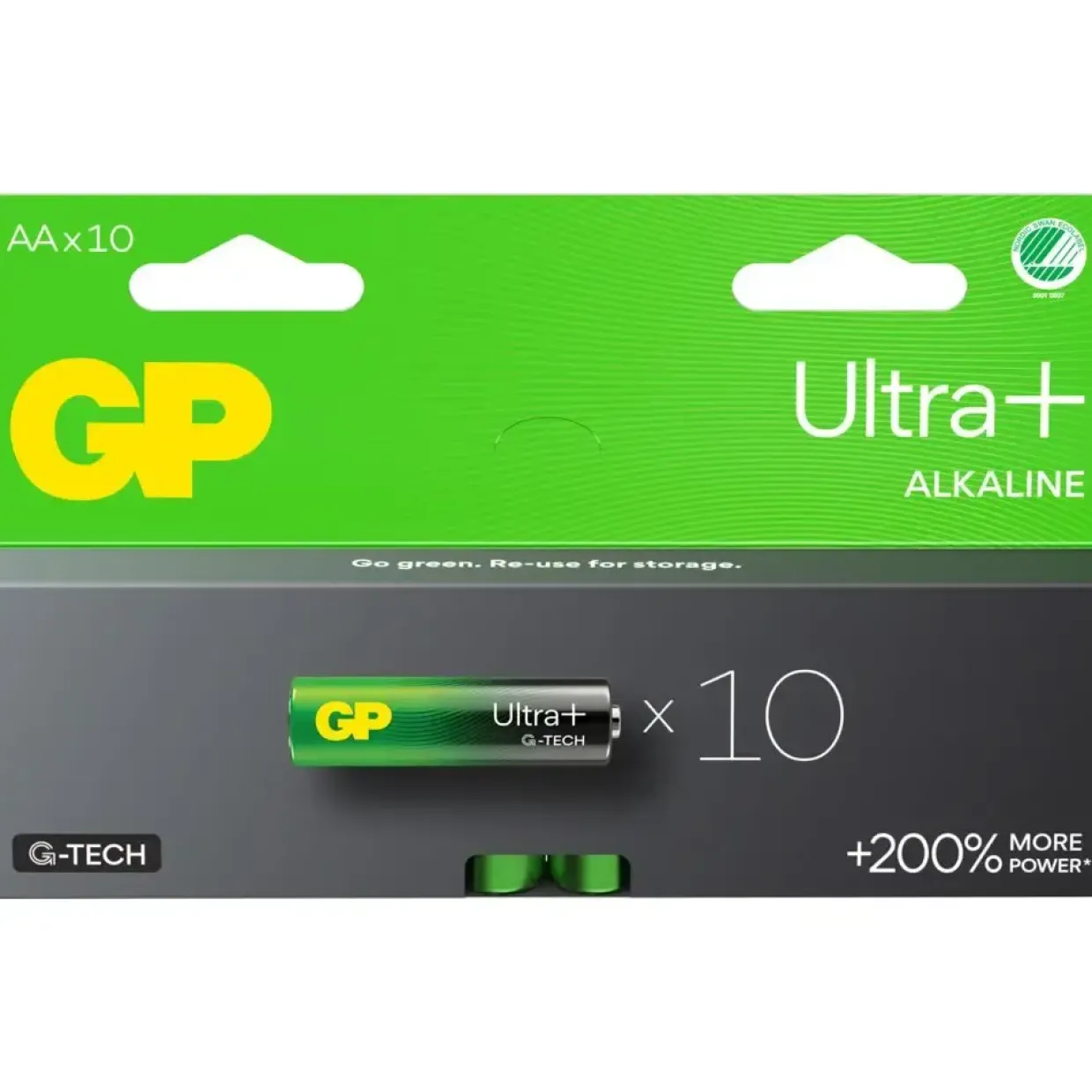 Batteri, GP Ultra Plus, Alkaline, AA, 10-pak - 10 stk