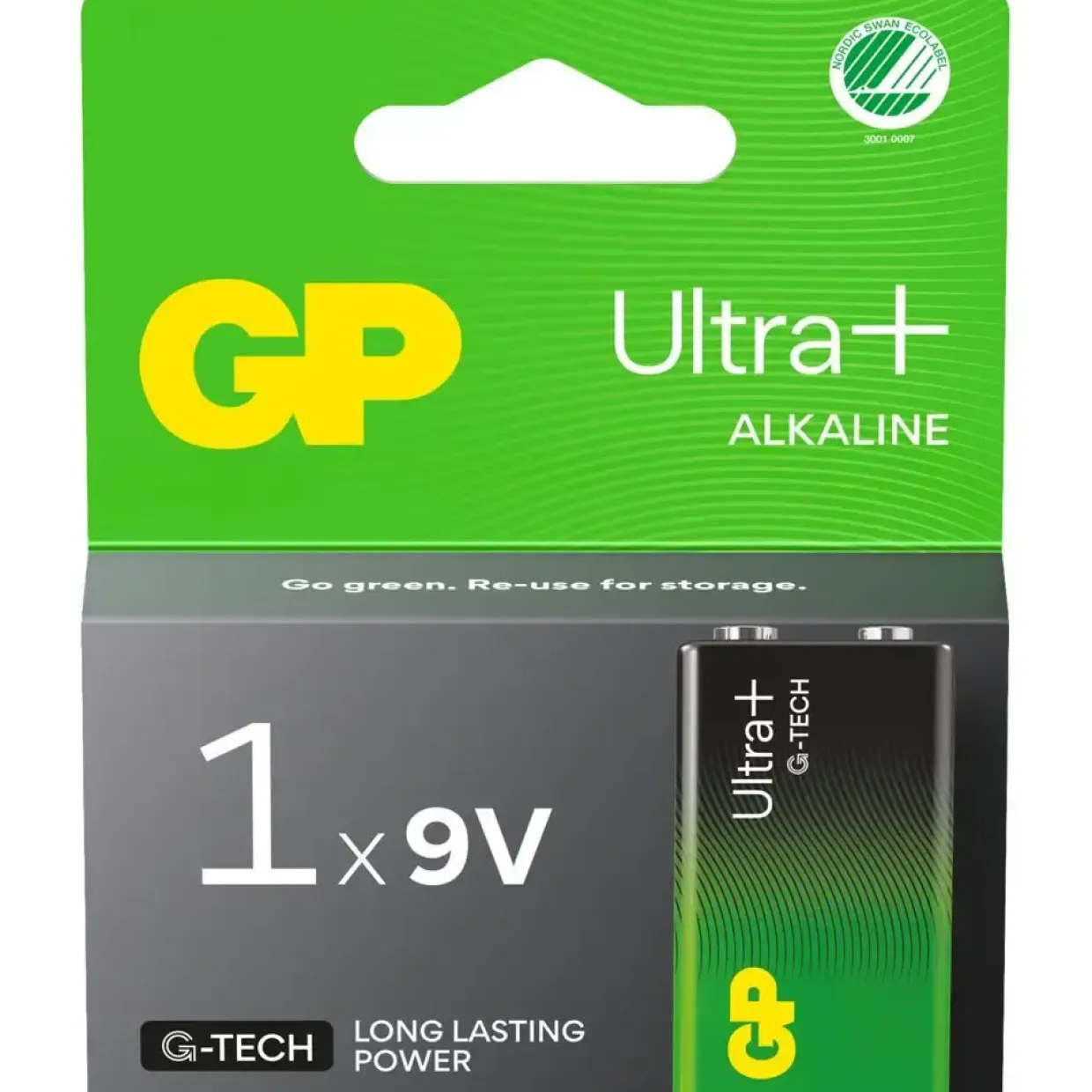 Batteri GP Ultra Plus Alkaline 9V 1-pak